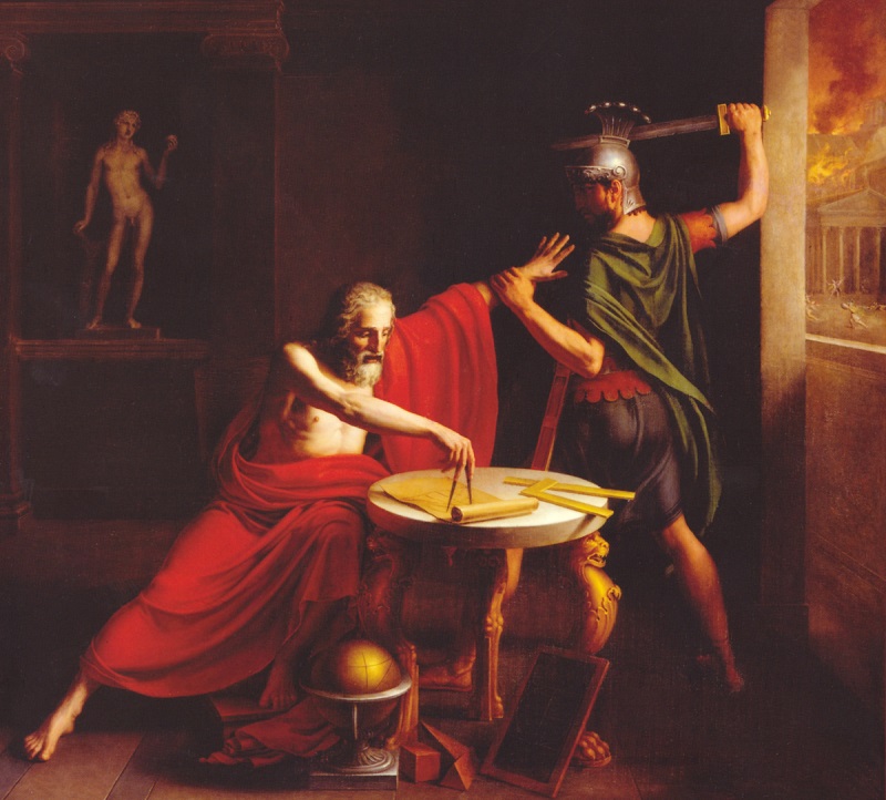 Legionario atacando a Arquímedes
