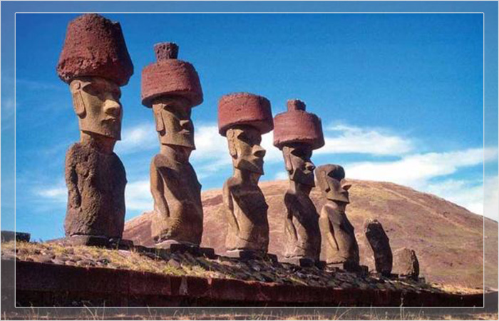 La antigua estatua moai encontrada recientemente en la Isla de Pascua