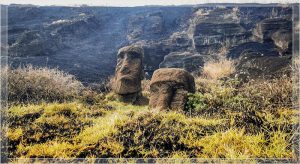 La antigua estatua moai encontrada recientemente en la Isla de Pascua