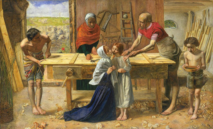 Jesús tenía hermanos y hermanas. Pintura de John Everett Millais