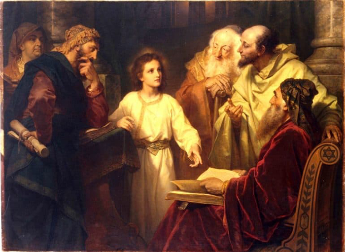 El Niño Jesús en el Templo. Heinrich Hoffmann, 1884