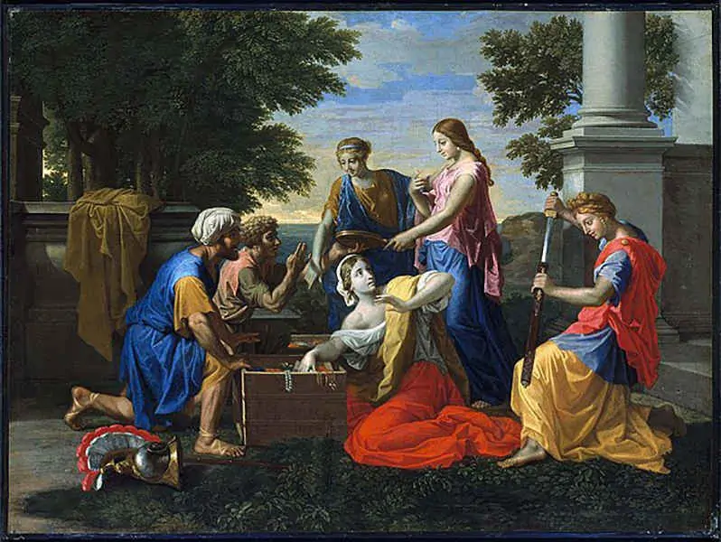 Nicolas Poussin - El descubrimiento de Aquiles en Skyros, alrededor de 1649-1650