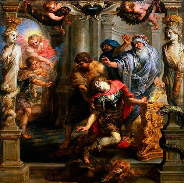 Muerte de Aquiles, Peter Paul Rubens, 1635