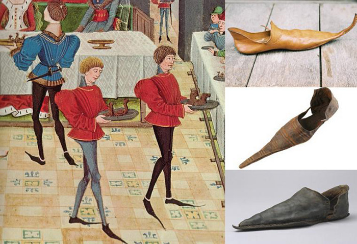 Los zapatos puntiagudos, la ridícula moda medieval