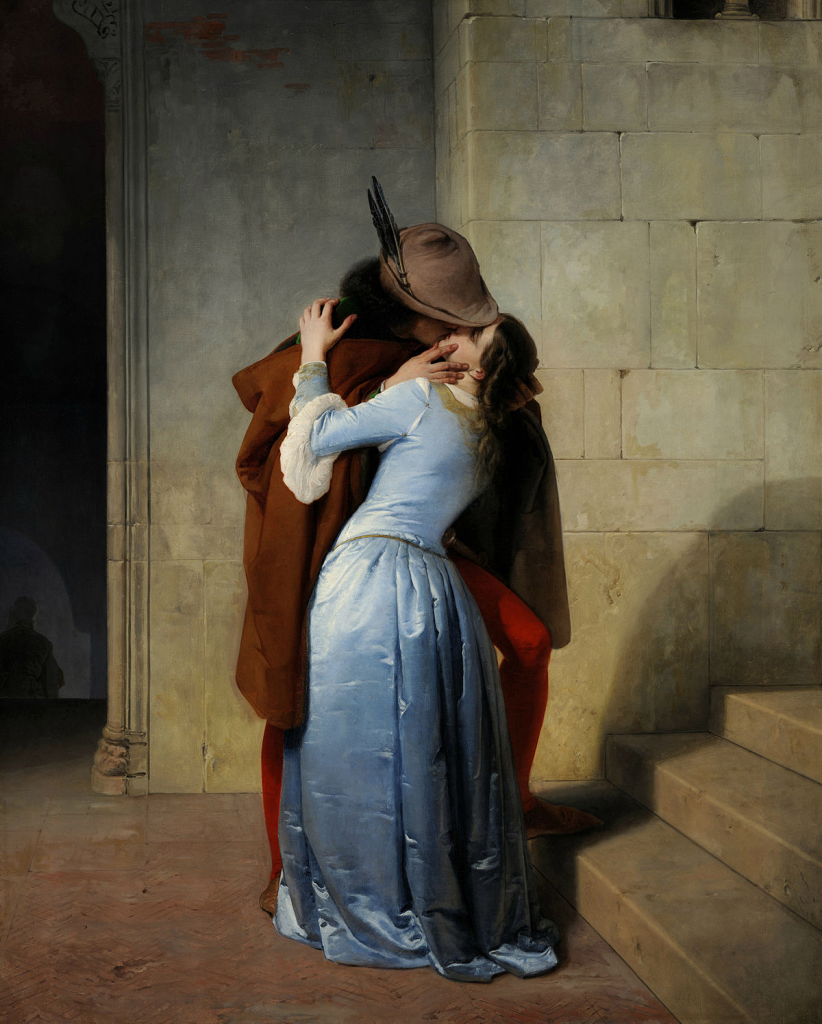 "El beso", fue pintado por Francesco Hayez