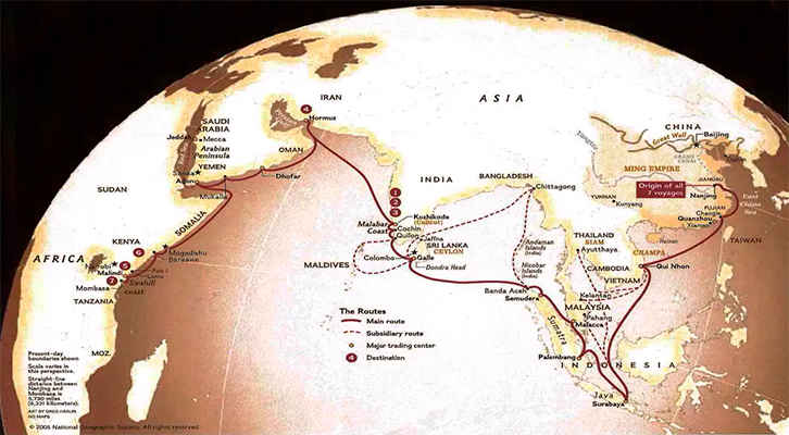 Ruta de la séptima expedición de la flota de Zheng He (1431-1433)