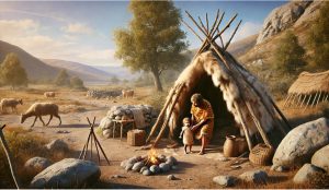 sociedad primitiva madre con su hijo