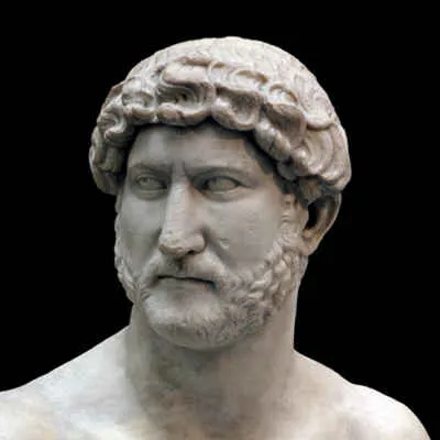 Busto de mármol del emperador Adriano