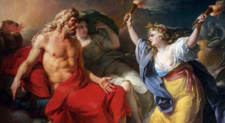 "Ceres rezando a Júpiter por un rayo tras el rapto de su hija Proserpina", cuadro de Antoine-François Callet, 1777.
