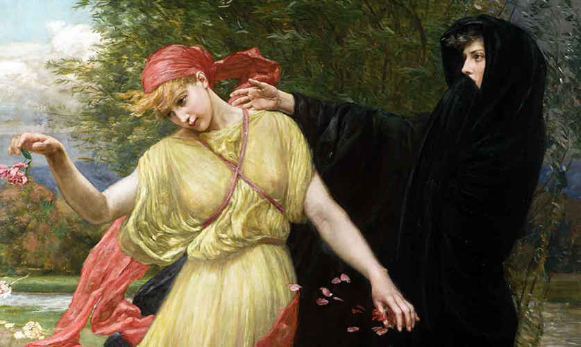 "Con el primer toque del invierno, el verano se marcha", Valentine Cameron Prinsep, 1897. Fuente: Wikimedia Commons