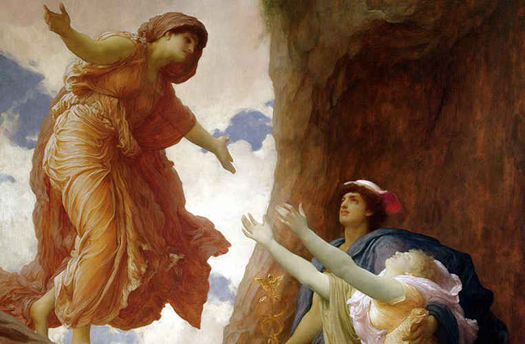 
El regreso de Perséfone, Frederic Leighton, 1891. Fuente: Wikimedia Commons
