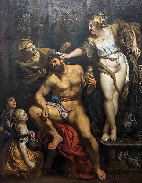 "Hércules enamorado humillado por Ónfale", Peter Paul Rubens, 1602. Fuente: Instituto Neerlandés de Historia del Arte (RKD)