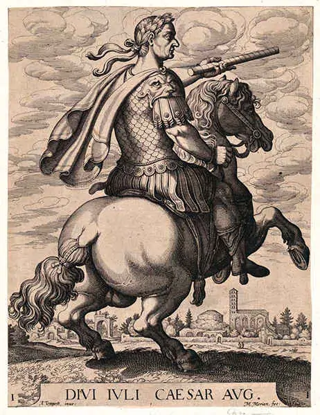 Julio César a caballo, Matthäus Merian el Viejo, 1610-50