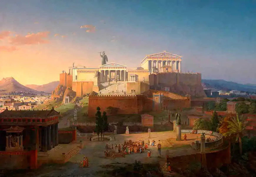 La Acrópolis de Atenas, pintura de Leo von Klenze, 1846