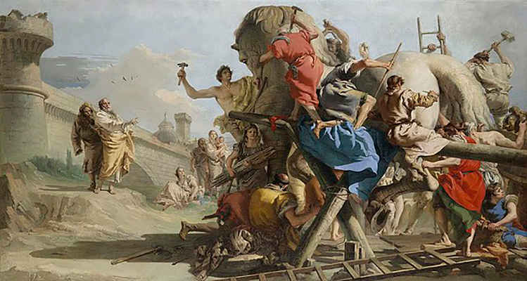 
Giovanni Domenico Tiepolo – La construcción del caballo de Troya, 1773-1774