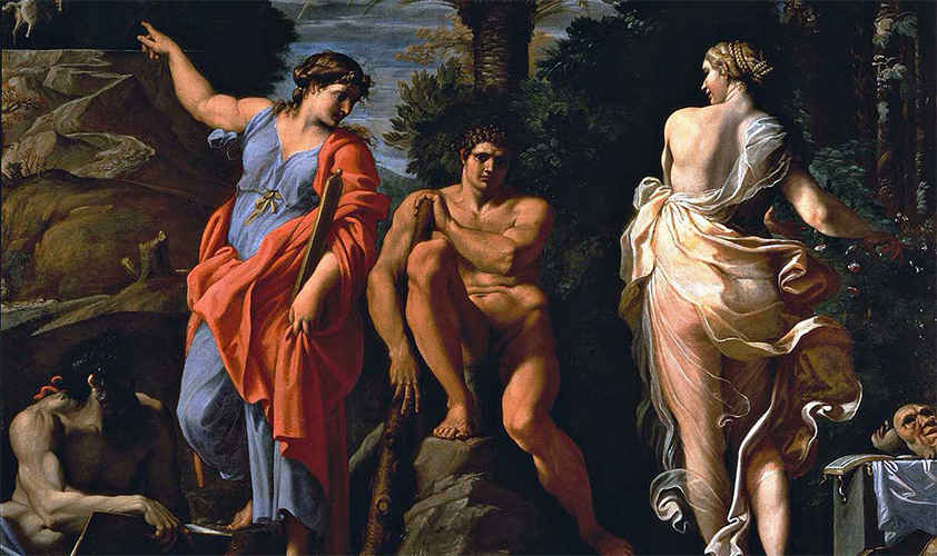 La elección de Hércules, Annibale Carracci, 1596. Fuente: Galería de Arte Online
