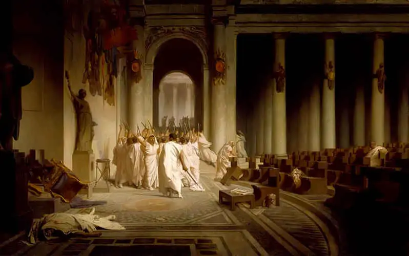 La muerte de César, Jean-Léon Gérôme, 1859–1867