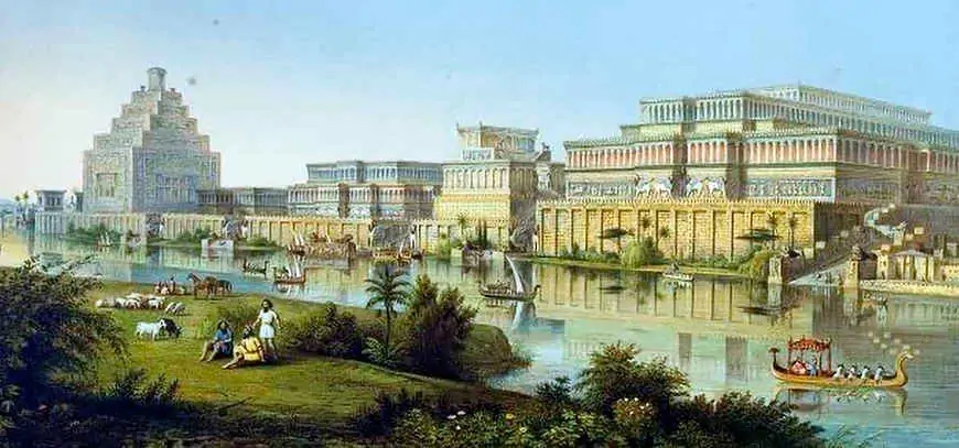 Los palacios de Nimrud restaurados, Austen Henry Layard, 1853