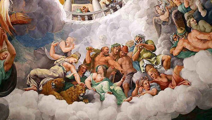 Sala de los Gigantes, Giulio Romano, 1532-1534. Fuente: Wikimedia Commons