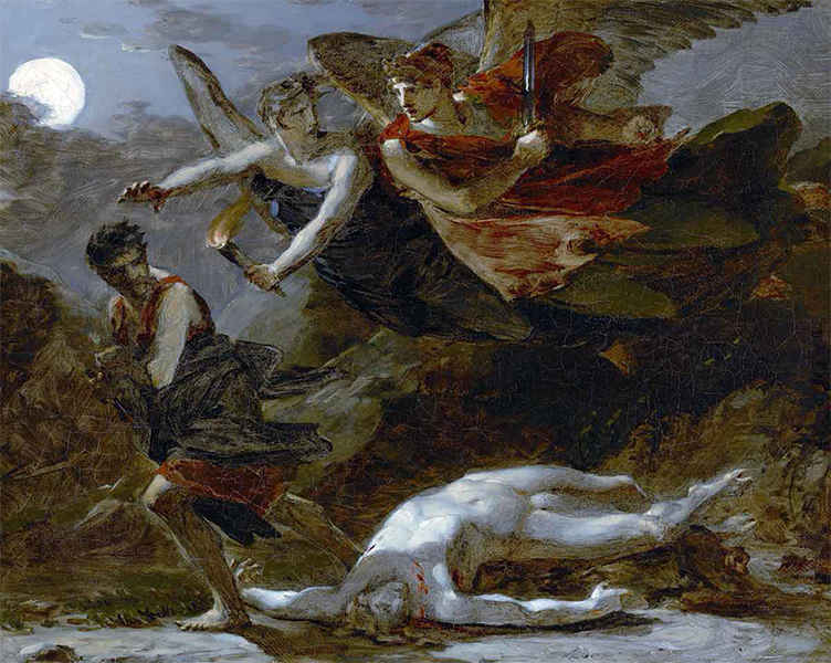 "Justicia y castigo divino en la persecución del crimen", Pierre-Paul Prud'hon, circa 1805-1806. Fuente: Museo J. Paul Getty