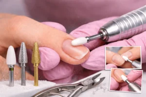 Fresas de seguridad para uñas utilizadas con torno eléctrico para el trabajo preciso de la cutícula en manicura profesional